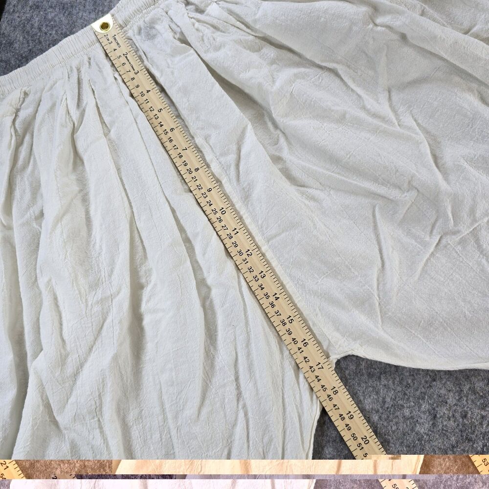 Vintage International Male XXL Harem Pants Ivory Drop Crotch 100% Cotton USA - Picture 6 of 11